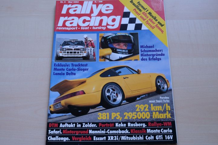 Deckblatt Rallye Racing (05/1992)